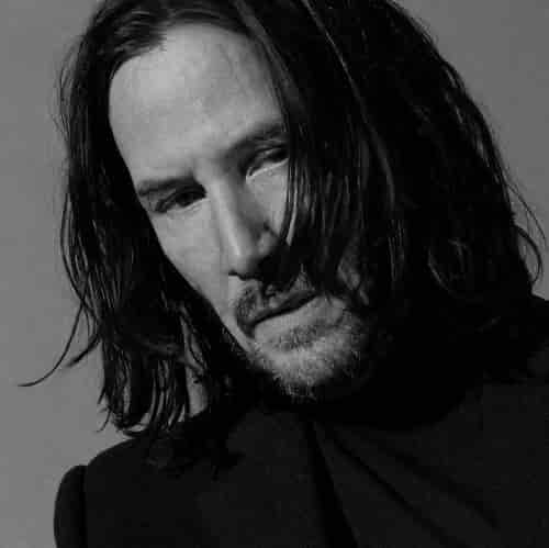 Keanu Reeves Long Hair With Centre Parting  Man For Himself