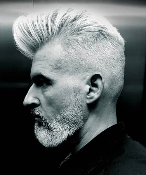 FAUXHAWK-SHORT HAIRCUTS FOR GRAY HAIR