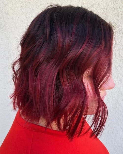 BIASED BLACK TO RED OMBRE