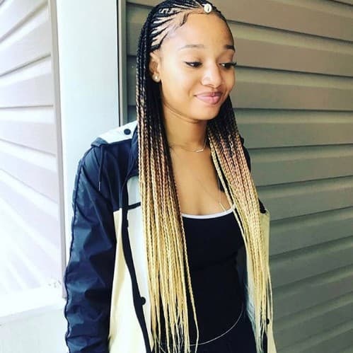 Featured image of post Knotless Black And Blonde Box Braids Mixed / Learn how to create these knotless box braids with locs with this tutorial from braider stasha harris.