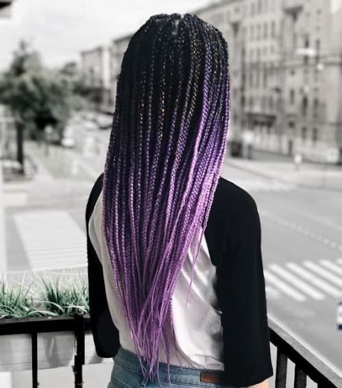 CLASSIC PURPLE OMBRE BRAID STYLE