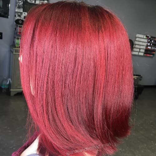 FIRE RED OMBRE HAIR COLOR