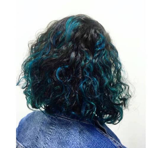 JUNGLE GREEN + BLUE HIGHLIGHTS