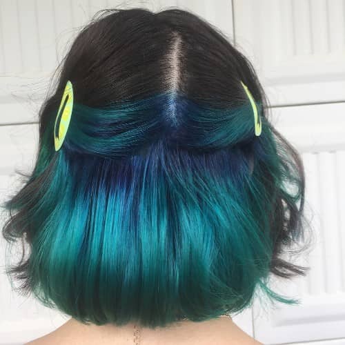 blue underlayer hair