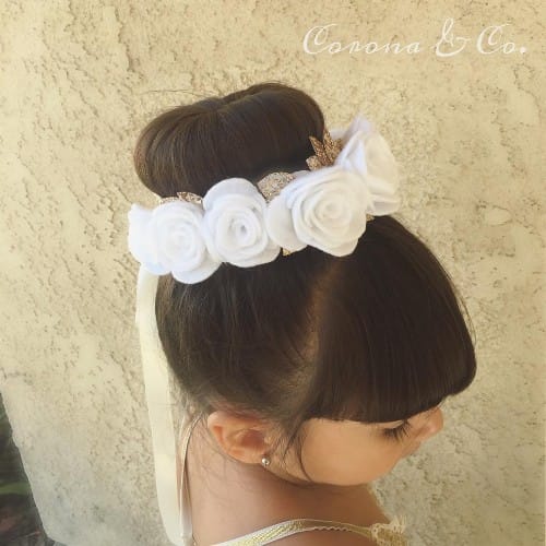 Flat-Top Updo Bun With Bangs Hairstyle