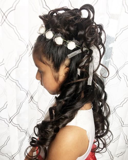 Wavy High Prom Updo For Long Hair Kids