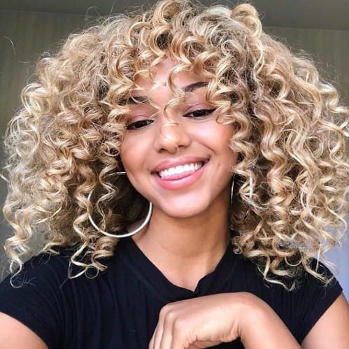 dyed curly hair color ideas