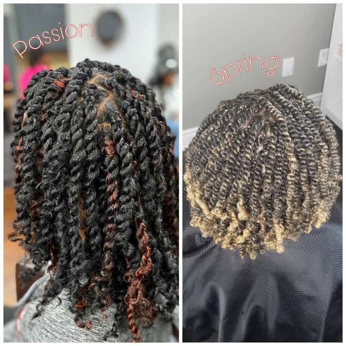 Short Spring Twists vs Short Passion Twists