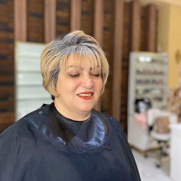 Older Women Bang Haircut