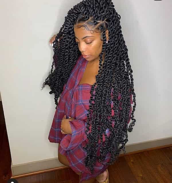 Long Crochet Passion Twist Hairstyle