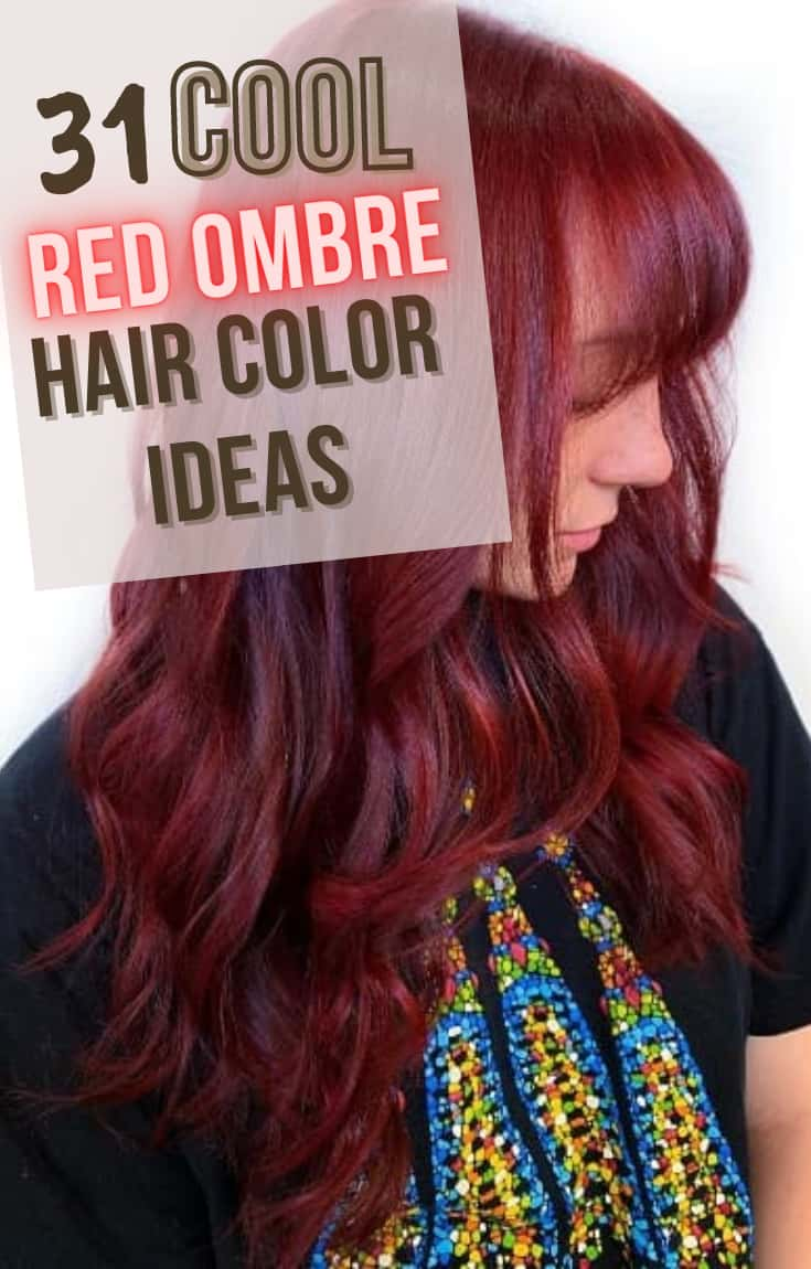 red ombre hair color ideas