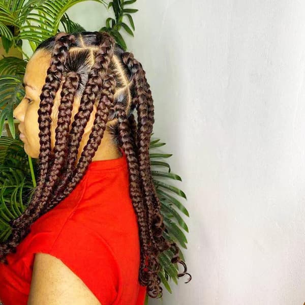 Shoulder Length Jumbo Box Braid