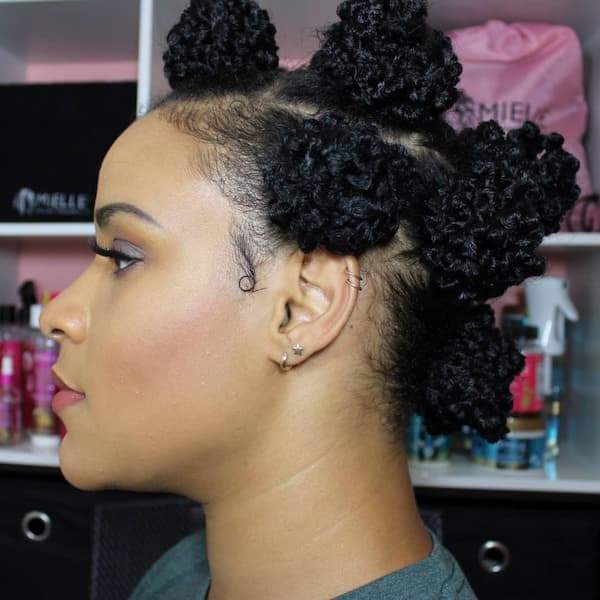 Bantu Knots Style on Natural Hair