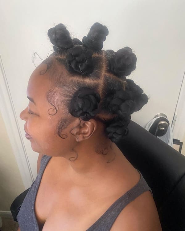 Bantu Style with Curls