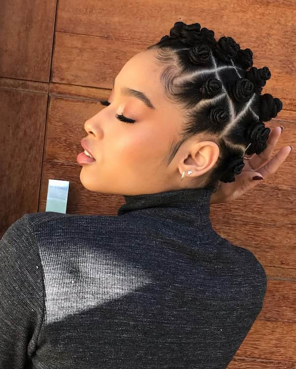 bantu knots long hair