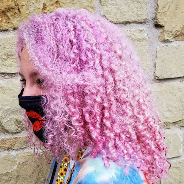 Pink Curly Hair Color