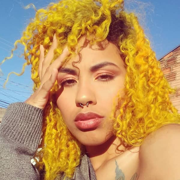 Yellow Curly Hair