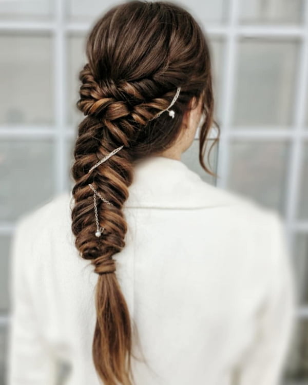 Fish Tail Braided Hairdo