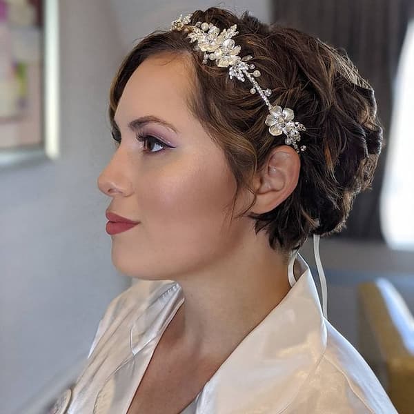 7. Braided Curl Bridal Hairdo