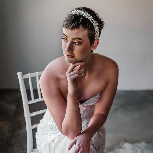 Bridal Pixie Hairdo