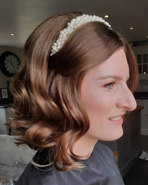 Bridal Short Bob Hairdo