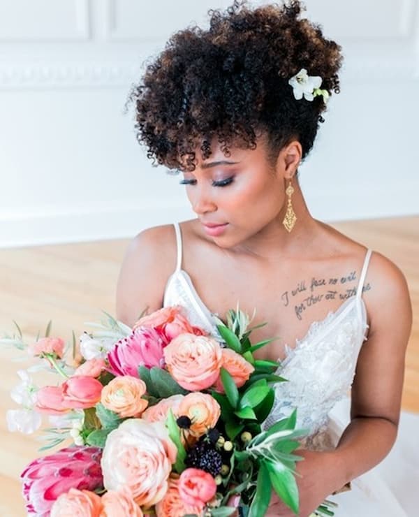 Curly Bridal Updo