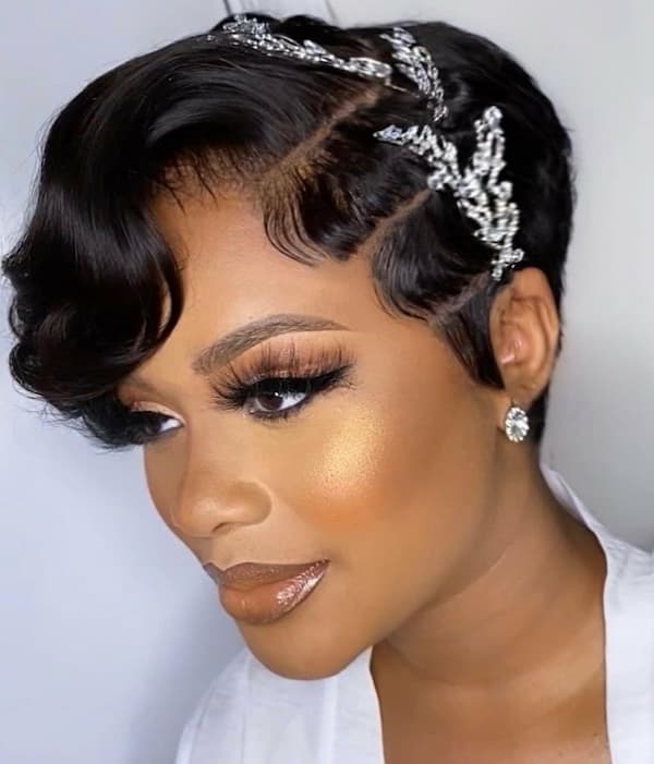 Short hair clearance bridal styles