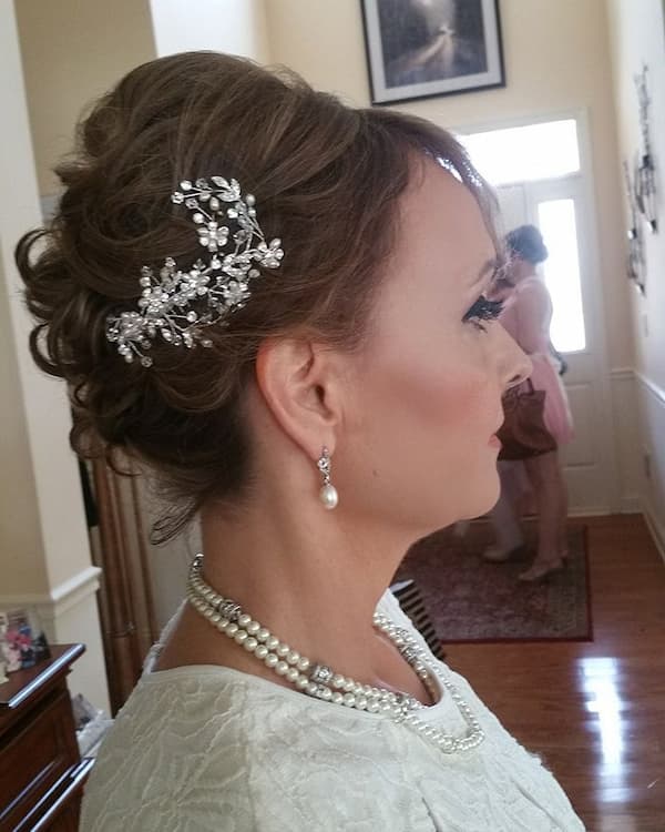 Wavy Bridal Updo