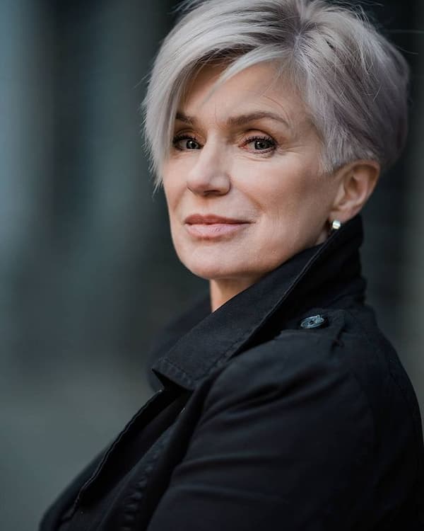 Silver Pixie Cut