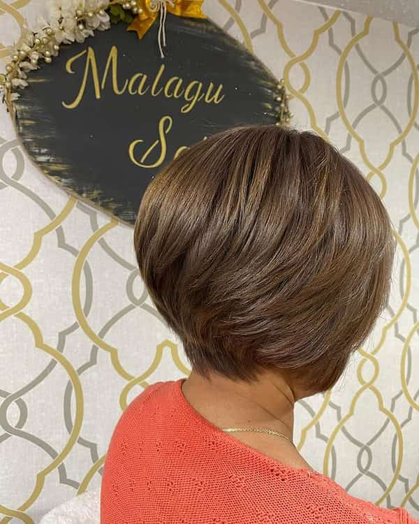 Dark Ash Blonde Layered Bob