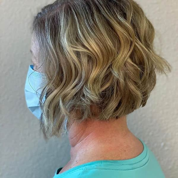 Chin Length Wavy Bob Cut