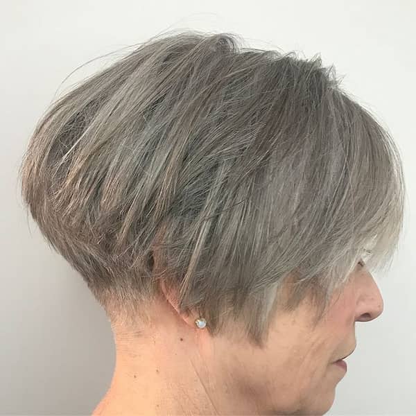 Gray Hair Undercut