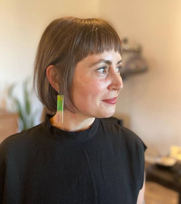 Blunt Bob with Bangs for Thin Fine Hair
