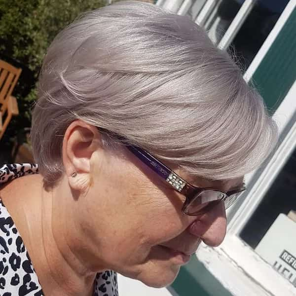 Gray Layered Bob Haircut