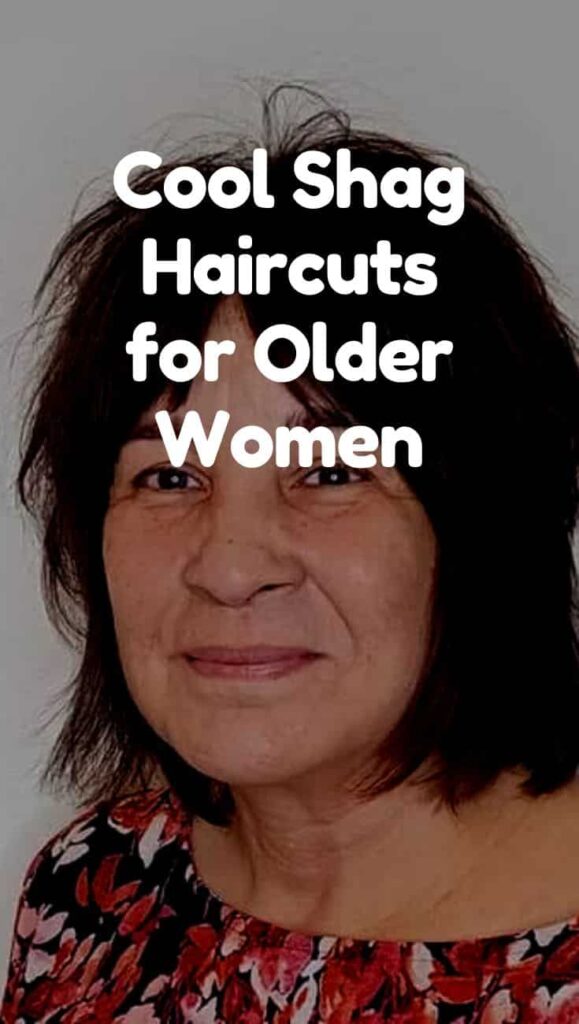 Cool Short Shag Haircuts For Older Women 579x1024 