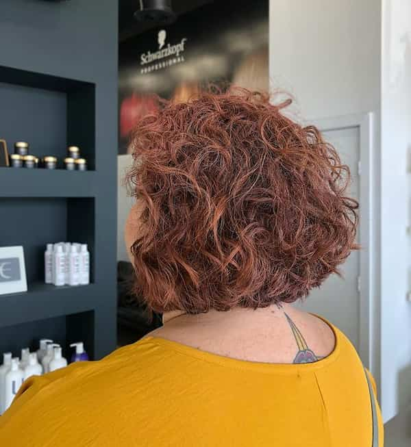 Graduated Curly Bob Haircut