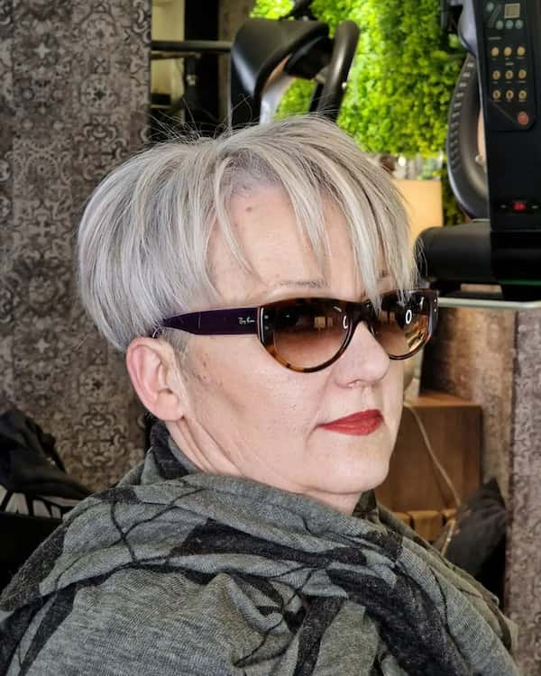 Pixie Haircut for Gray Hair