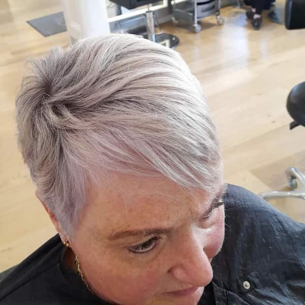 Short Pixie for Gray Hair
