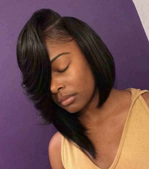 Angled Bob Haircut with Bundles