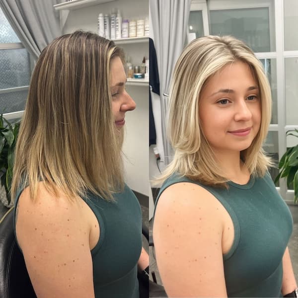 Blonde Medium Length Bob 