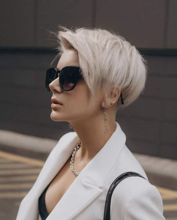 Chic Gray Undercut Pixie Haircut