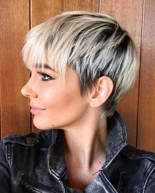 Chin-Length Textured Pixie Bob Haircut