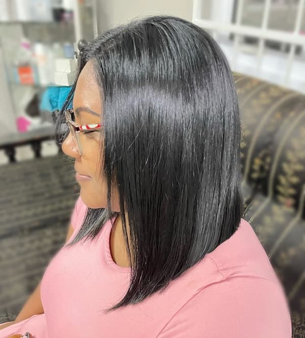 Long Angled Bob Haircut