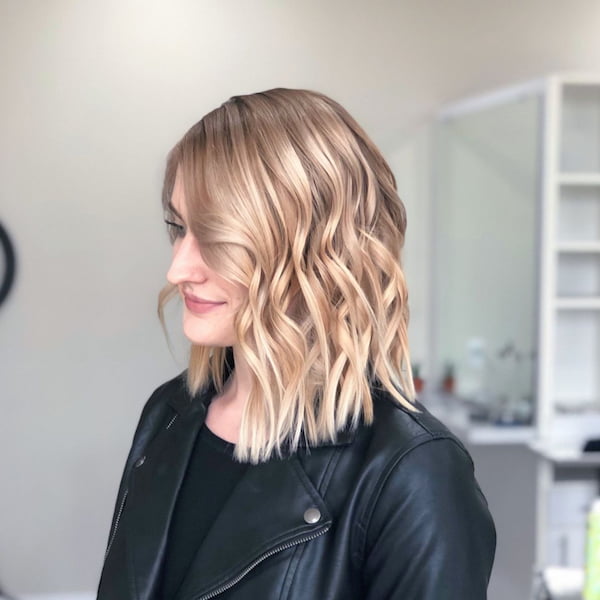 Medium Length Textured Wavy Bob