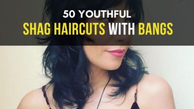 50 youthful shag haircuts with bangs