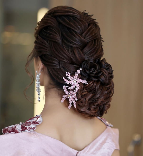 Bridal Textured Low Bun