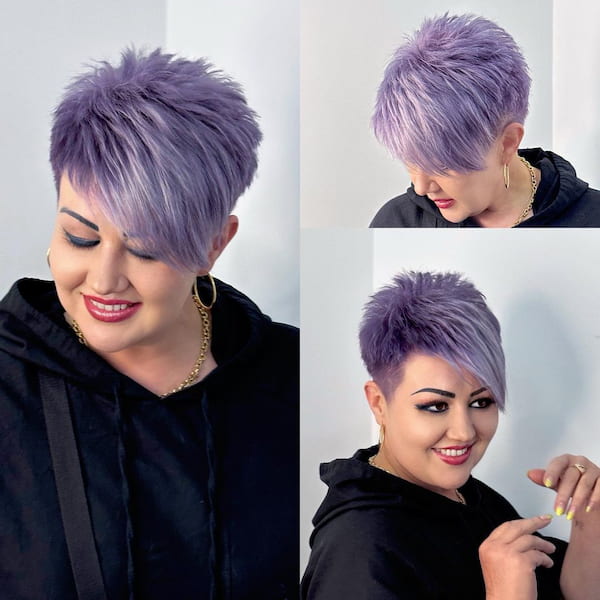 Classic Purple Pixie Cut