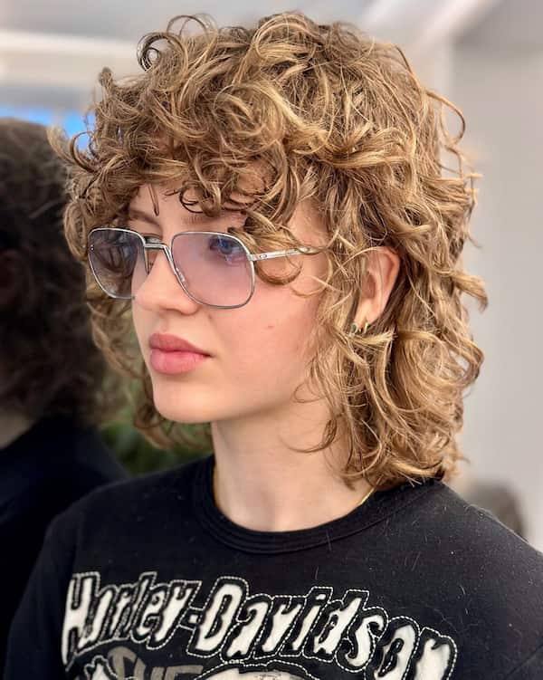 Curly Shaggy Wolf Cut