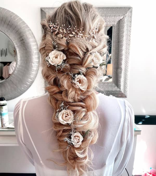 Dreamy Cascading Bridal Updo