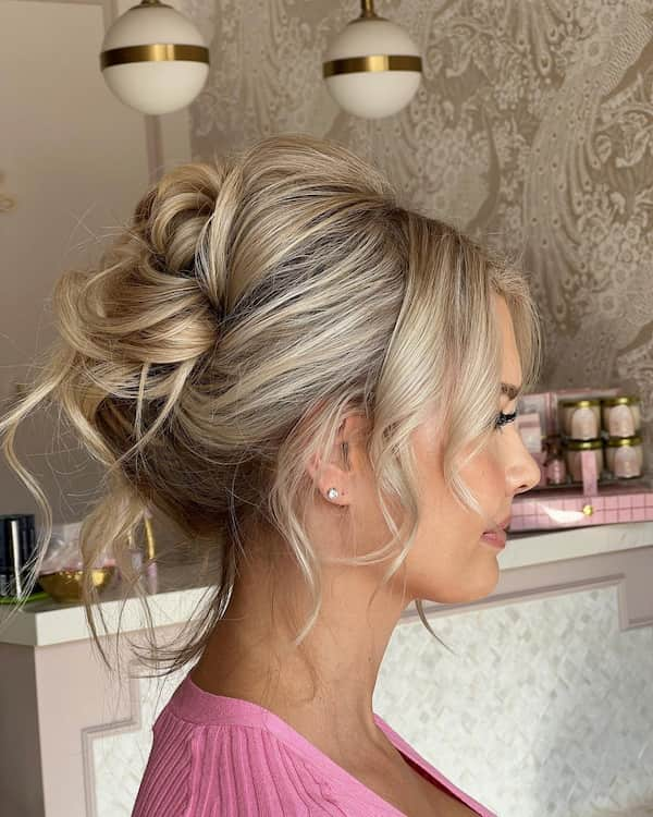 Fancy Messy Updo for Fine Hair